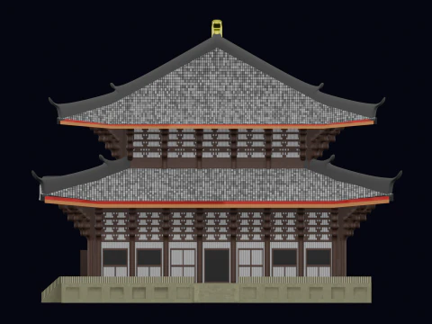 GRAND BUDDHA TODAI-JI TEMPLE JAPAN 3D Model
