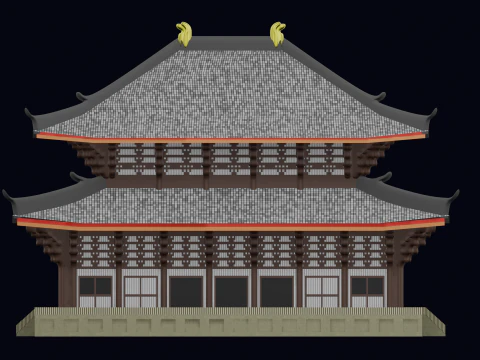 GRAND BUDDHA TODAI-JI TEMPLE JAPAN 3D Model