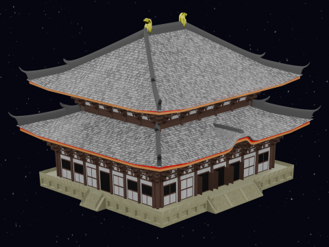 GRAND BUDDHA TODAI-JI TEMPLE JAPAN 3D Модель