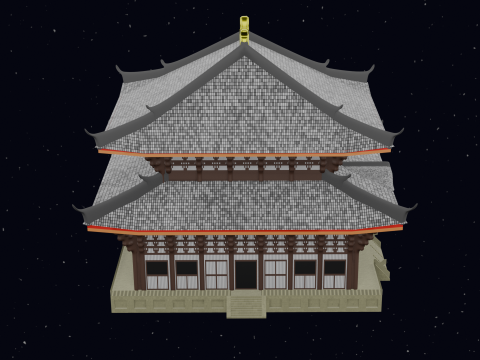GRAND BUDDHA TODAI-JI TEMPLE JAPAN 3D Модель