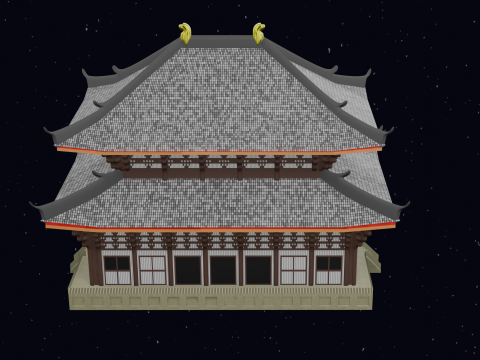 GRAND BUDDHA TODAI-JI TEMPLE JAPAN 3D Модель