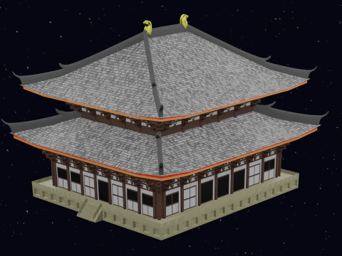 GRAND BUDDHA TODAI-JI TEMPLE JAPAN 3D Model