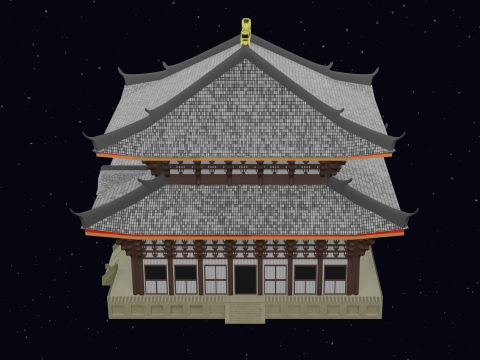 GRAND BUDDHA TODAI-JI TEMPLE JAPAN 3D Модель
