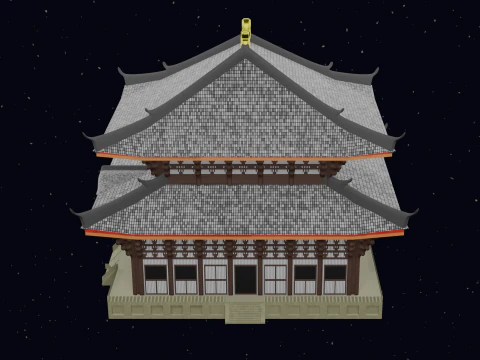 GRAND BUDDHA TODAI-JI TEMPLE JAPAN 3D Model