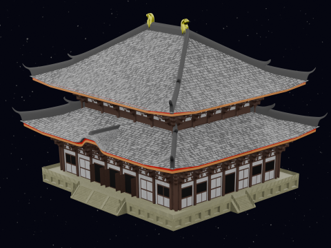 GRAND BUDDHA TODAI-JI TEMPLE JAPAN 3D Модель