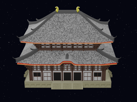 GRAND BUDDHA TODAI-JI TEMPLE JAPAN 3D Модель