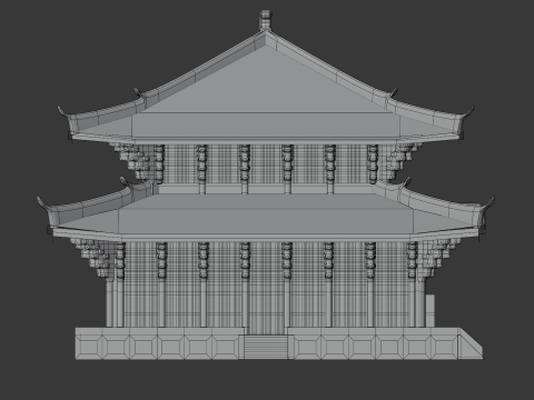 GRAND BUDDHA TODAI-JI TEMPLE JAPAN 3D Модель