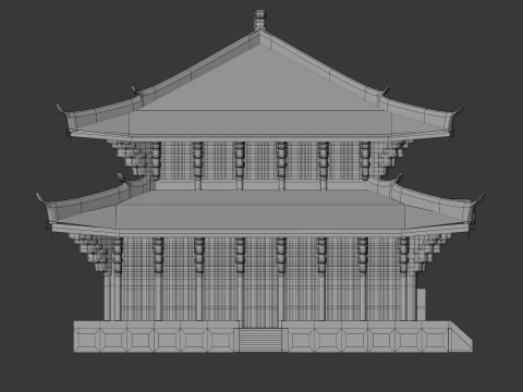 GRAND BUDDHA TODAI-JI TEMPLE JAPAN 3D Model