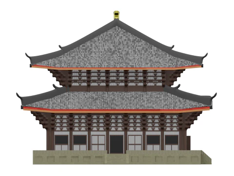 GRAND BUDDHA TODAI-JI TEMPLE JAPAN 3D Model
