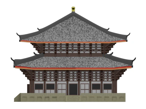GRAND BUDDHA TODAI-JI TEMPLE JAPAN 3D Model