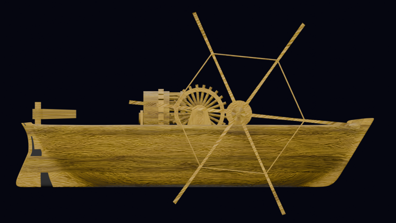 LEONARDO DA VINCI PADDLE BOAT Modelo 3D .c4d .max .obj .3ds .fbx .stl .blend 