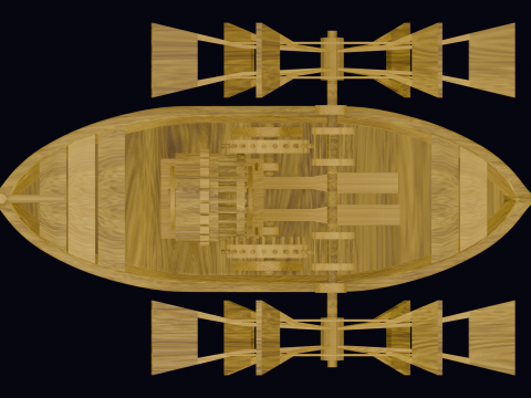LEONARDO DA VINCI PADDLE BOAT Modelo 3D