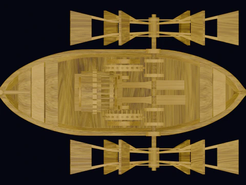LEONARDO DA VINCI PADDLE BOAT 3D Model