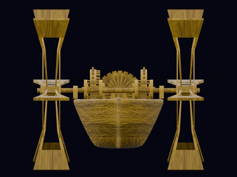 LEONARDO DA VINCI PADDLE BOAT 3D Model