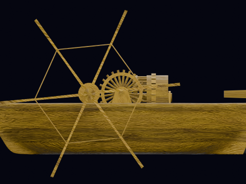 LEONARDO DA VINCI PADDLE BOAT Modelo 3D