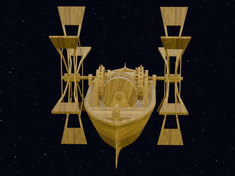 LEONARDO DA VINCI PADDLE BOAT Modelo 3D