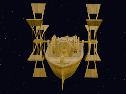 LEONARDO DA VINCI PADDLE BOAT 3D Model