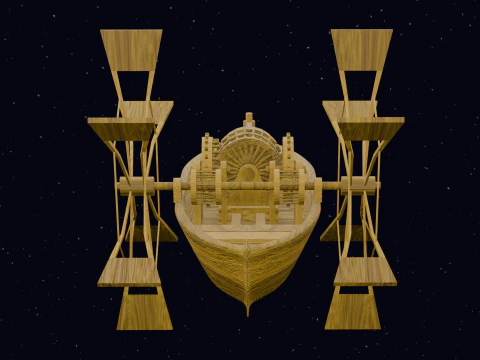 LEONARDO DA VINCI PADDLE BOAT 3D Model