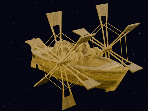 LEONARDO DA VINCI PADDLE BOAT 3D Model