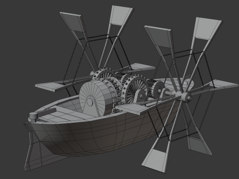 LEONARDO DA VINCI PADDLE BOAT Modelo 3D
