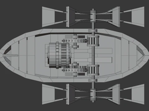 LEONARDO DA VINCI PADDLE BOAT 3D Model