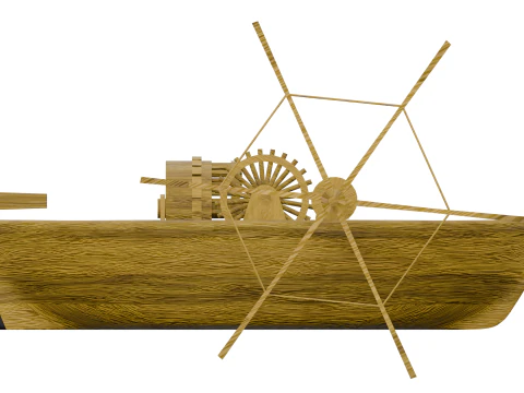LEONARDO DA VINCI PADDLE BOAT 3D Model