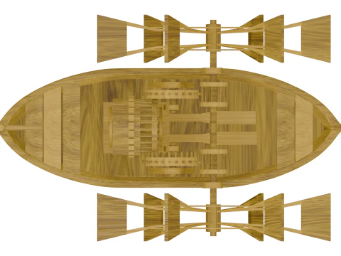 LEONARDO DA VINCI PADDLE BOAT 3D Model