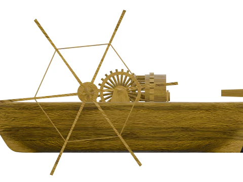 LEONARDO DA VINCI PADDLE BOAT 3D Model