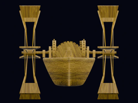 LEONARDO DA VINCI PADDLE BOAT 3D Model