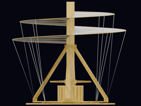 LEONARDO DA VINCI - AIR SCREW 3D Модель