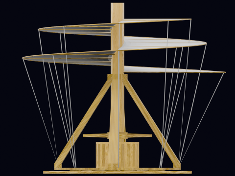 LEONARDO DA VINCI - AIR SCREW Modèle 3D