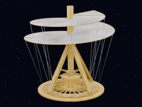 LEONARDO DA VINCI - AIR SCREW Modèle 3D