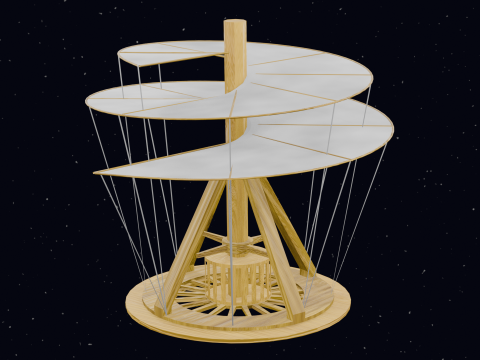 LEONARDO DA VINCI - AIR SCREW Modèle 3D