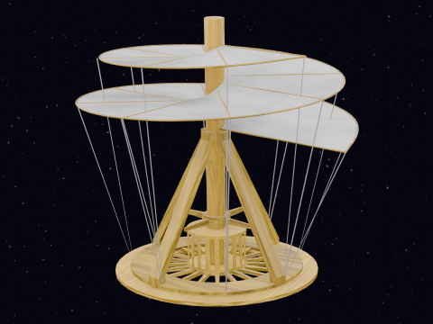 LEONARDO DA VINCI - AIR SCREW Modèle 3D