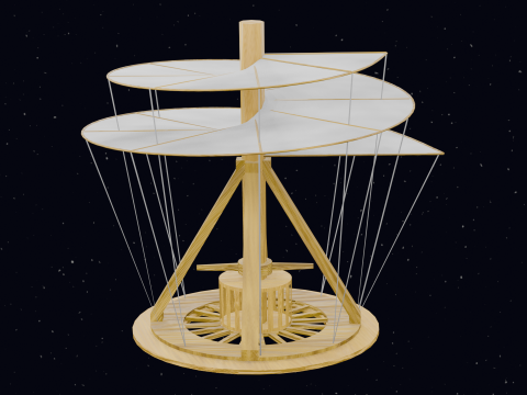 LEONARDO DA VINCI - AIR SCREW Modèle 3D