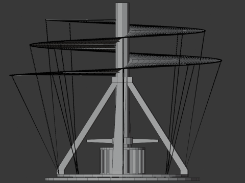 LEONARDO DA VINCI - AIR SCREW Modèle 3D