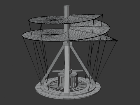 LEONARDO DA VINCI - AIR SCREW Modèle 3D