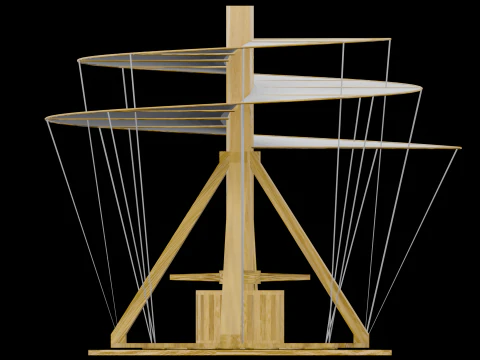 ЛЕОНАРДО ДА ВИНЧИ - ВОЗДУШНЫЙ ВИНТ 3D Модель