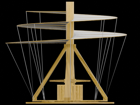 LEONARDO DA VINCI - AIR SCREW Modèle 3D