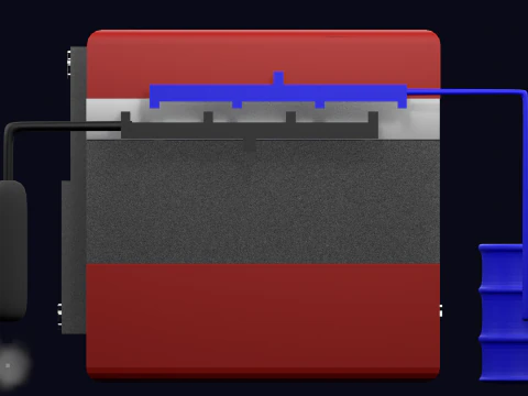 MOTOR DE 4 CURSOS Modelo 3D