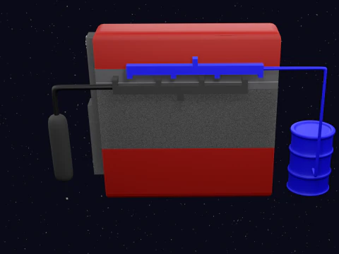 MOTOR DE 4 CURSOS Modelo 3D