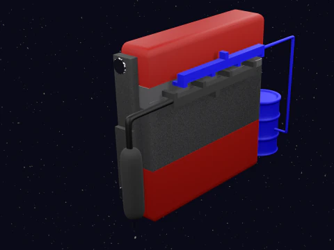 MOTOR DE 4 CURSOS Modelo 3D