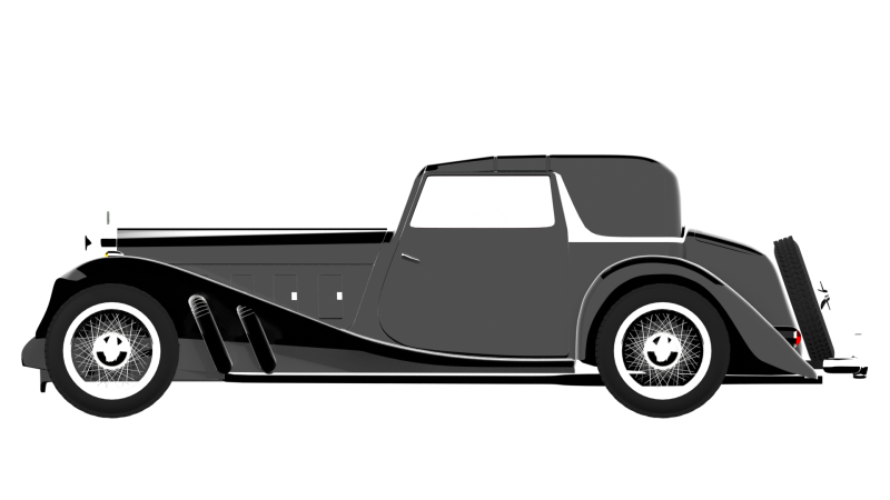 DELAGE D8 SS SEDANCA COUPE 1933 3D Model .c4d .max .obj .3ds .fbx .stl .blend 