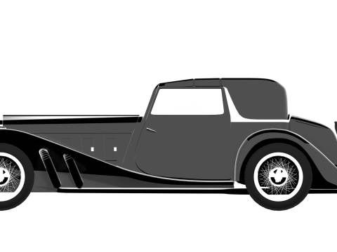 DELAGE D8 SS SEDANCA COUPE 1933 3D Model
