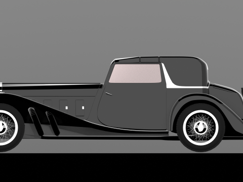 DELAGE D8 SS SEDANCA COUPE 1933 3D Model