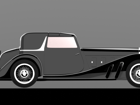 DELAGE D8 SS SEDANCA COUPE 1933 3D Model