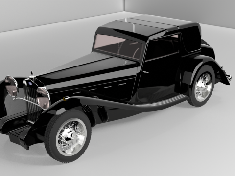 DELAGE D8 SS SEDANCA COUPE 1933 3D Model