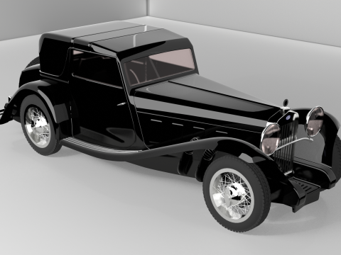 DELAGE D8 SS SEDANCA COUPE 1933 3D Model
