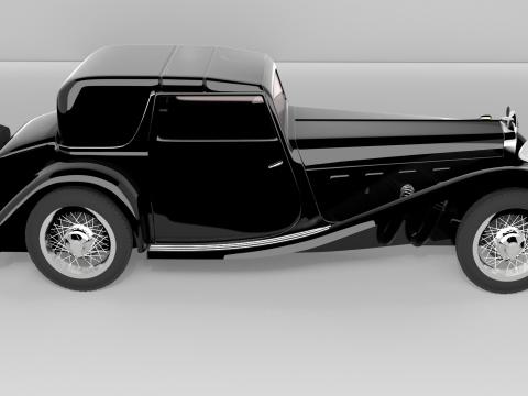 DELAGE D8 SS SEDANCA COUPE 1933 3D Model