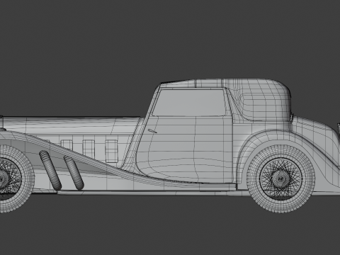 DELAGE D8 SS SEDANCA COUPE 1933 3D Model